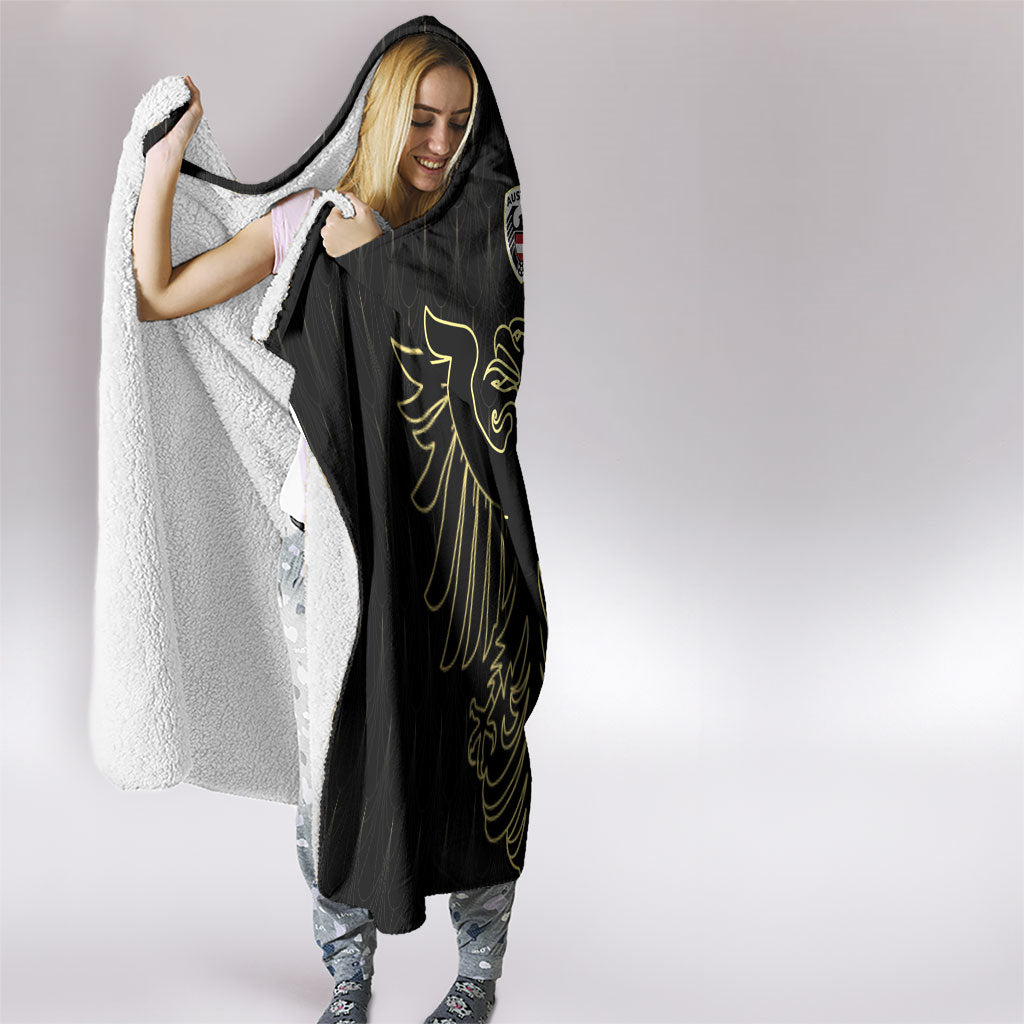 World Football 2026 Austria Hooded Blanket Austrian Eagles Black Glory