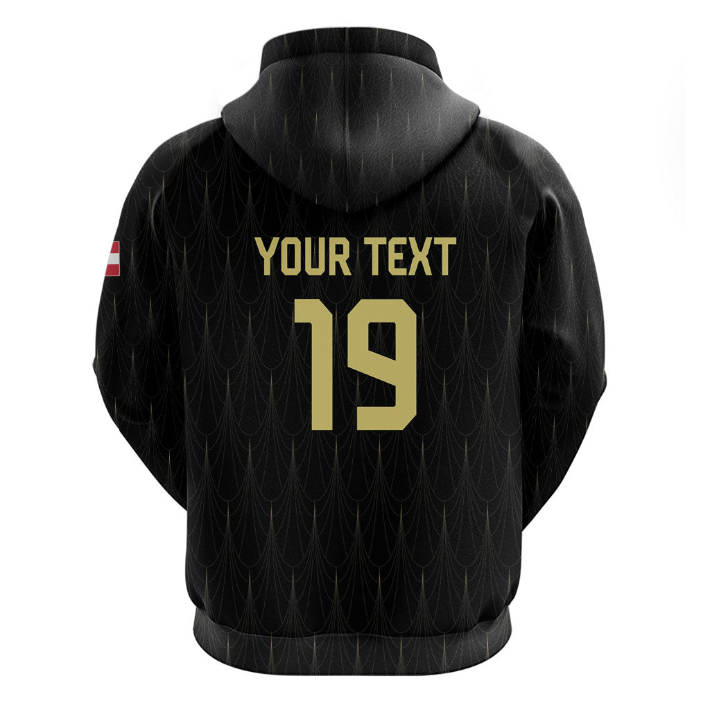Custom World Football 2026 Austria Hoodie Austrian Eagles Black Glory