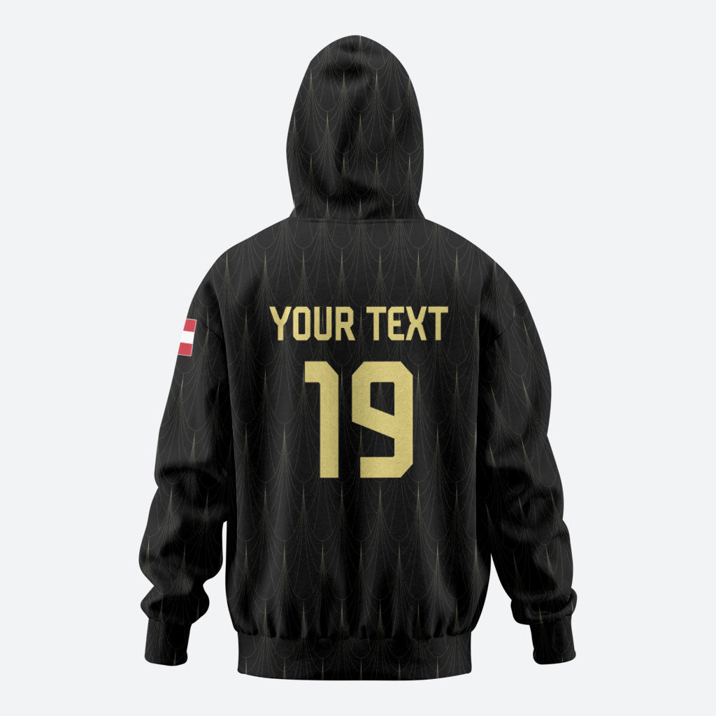 Custom World Football 2026 Austria Hoodie Austrian Eagles Black Glory