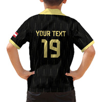 Custom World Football 2026 Austria Kid Hawaiian Shirt Austrian Eagles Black Glory