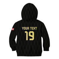 Custom World Football 2026 Austria Kid Hoodie Austrian Eagles Black Glory
