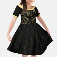 Custom World Football 2026 Austria Kid Short Sleeve Dress Austrian Eagles Black Glory