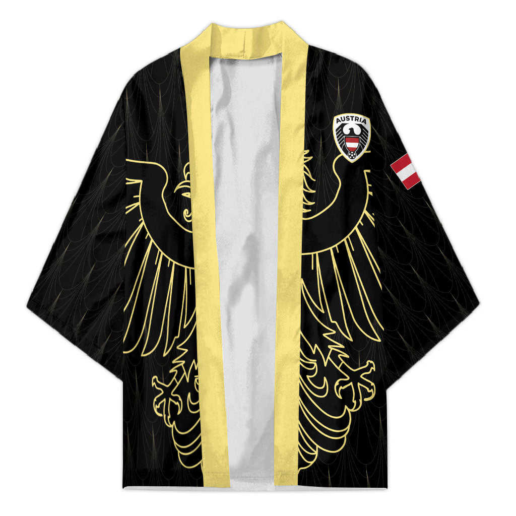 Custom World Football 2026 Austria Kimono Austrian Eagles Black Glory
