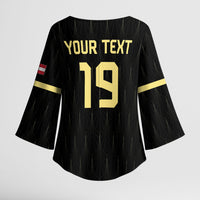 Custom World Football 2026 Austria Kimono Sleeve Blouse Austrian Eagles Black Glory