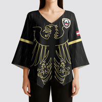 Custom World Football 2026 Austria Kimono Sleeve Blouse Austrian Eagles Black Glory