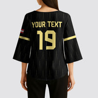 Custom World Football 2026 Austria Kimono Sleeve Blouse Austrian Eagles Black Glory