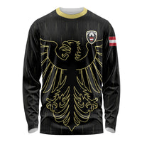 Custom World Football 2026 Austria Long Sleeve Shirt Austrian Eagles Black Glory
