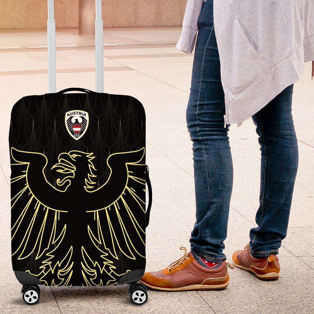 World Football 2026 Austria Luggage Cover Austrian Eagles Black Glory