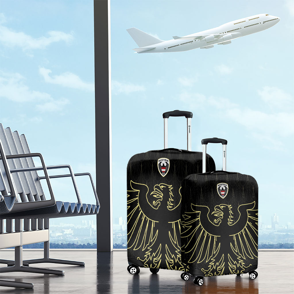 World Football 2026 Austria Luggage Cover Austrian Eagles Black Glory