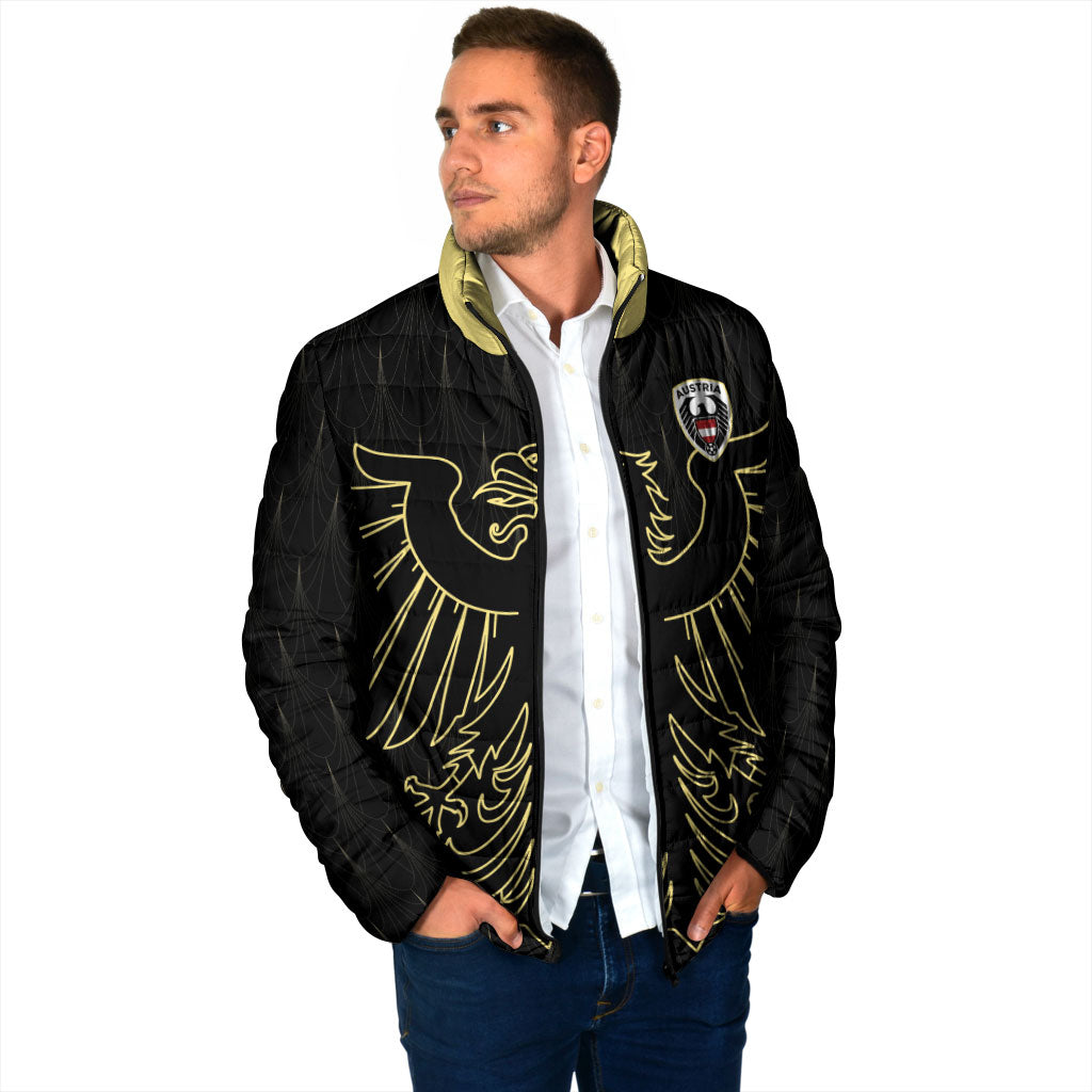 Custom World Football 2026 Austria Padded Jacket Austrian Eagles Black Glory