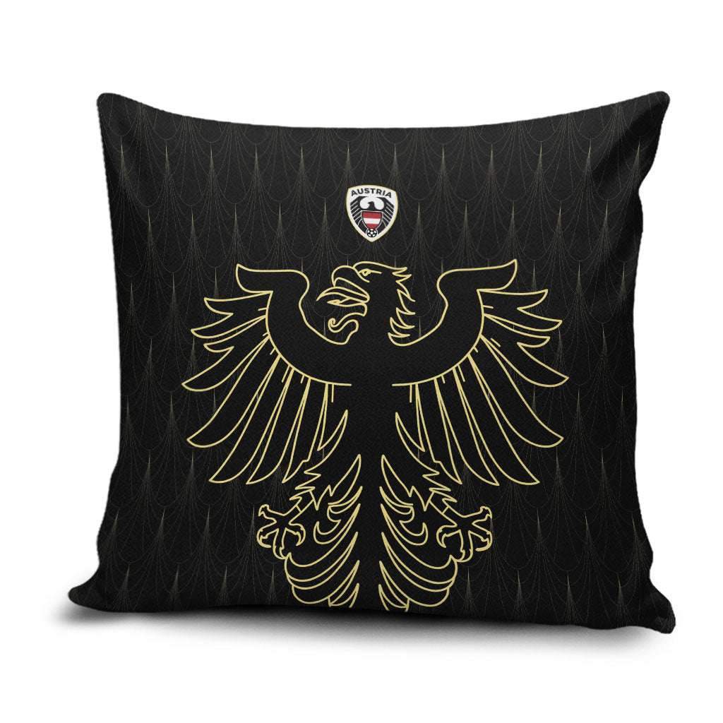 World Football 2026 Austria Pillow Cover Austrian Eagles Black Glory