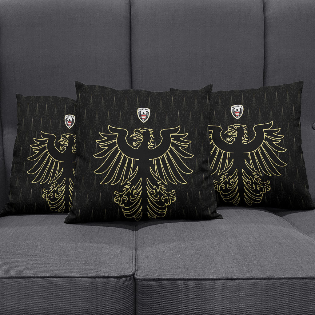 World Football 2026 Austria Pillow Cover Austrian Eagles Black Glory
