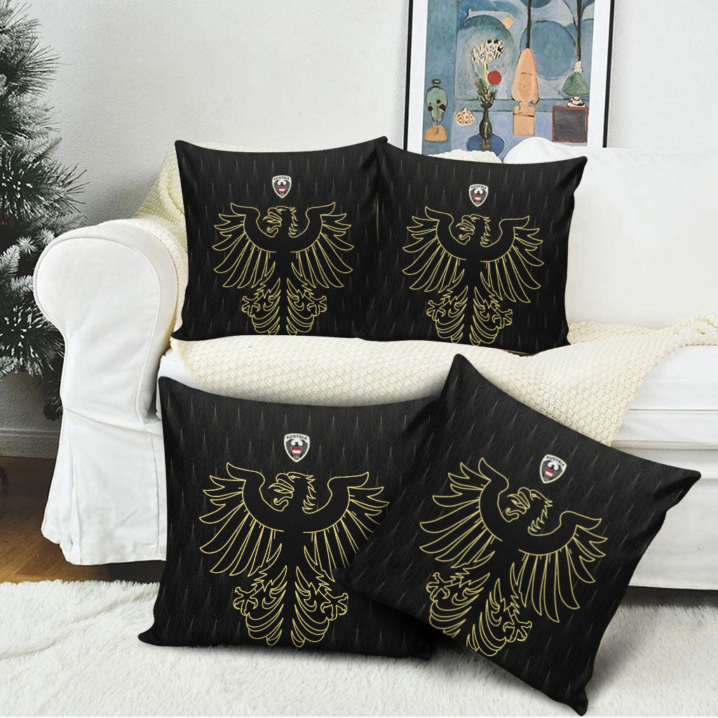 World Football 2026 Austria Pillow Cover Austrian Eagles Black Glory