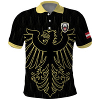 Custom World Football 2026 Austria Polo Shirt Austrian Eagles Black Glory