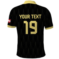 Custom World Football 2026 Austria Polo Shirt Austrian Eagles Black Glory
