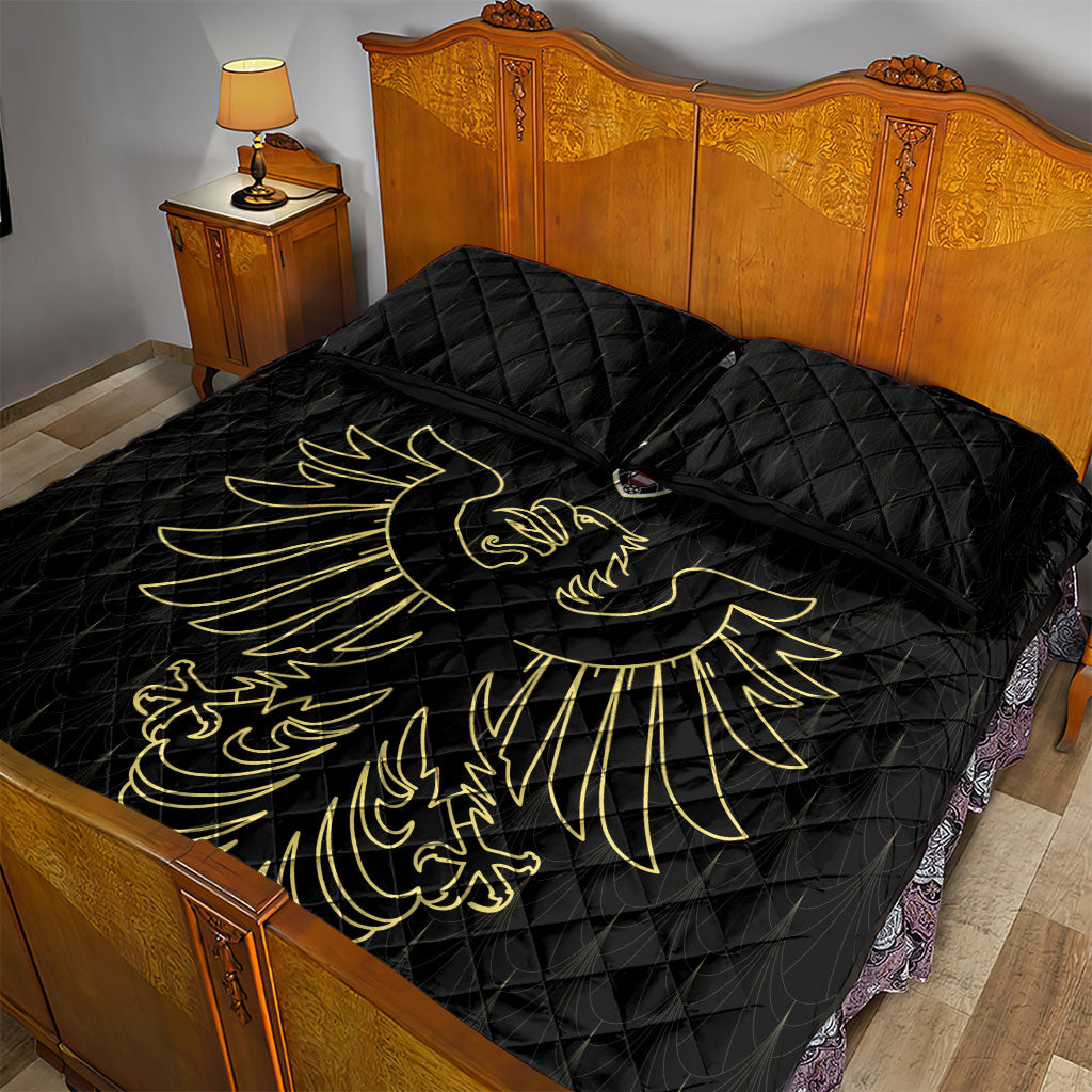 World Football 2026 Austria Quilt Bed Set Austrian Eagles Black Glory