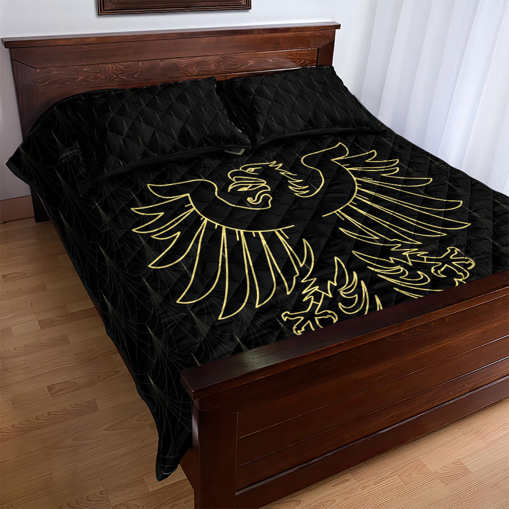 World Football 2026 Austria Quilt Bed Set Austrian Eagles Black Glory