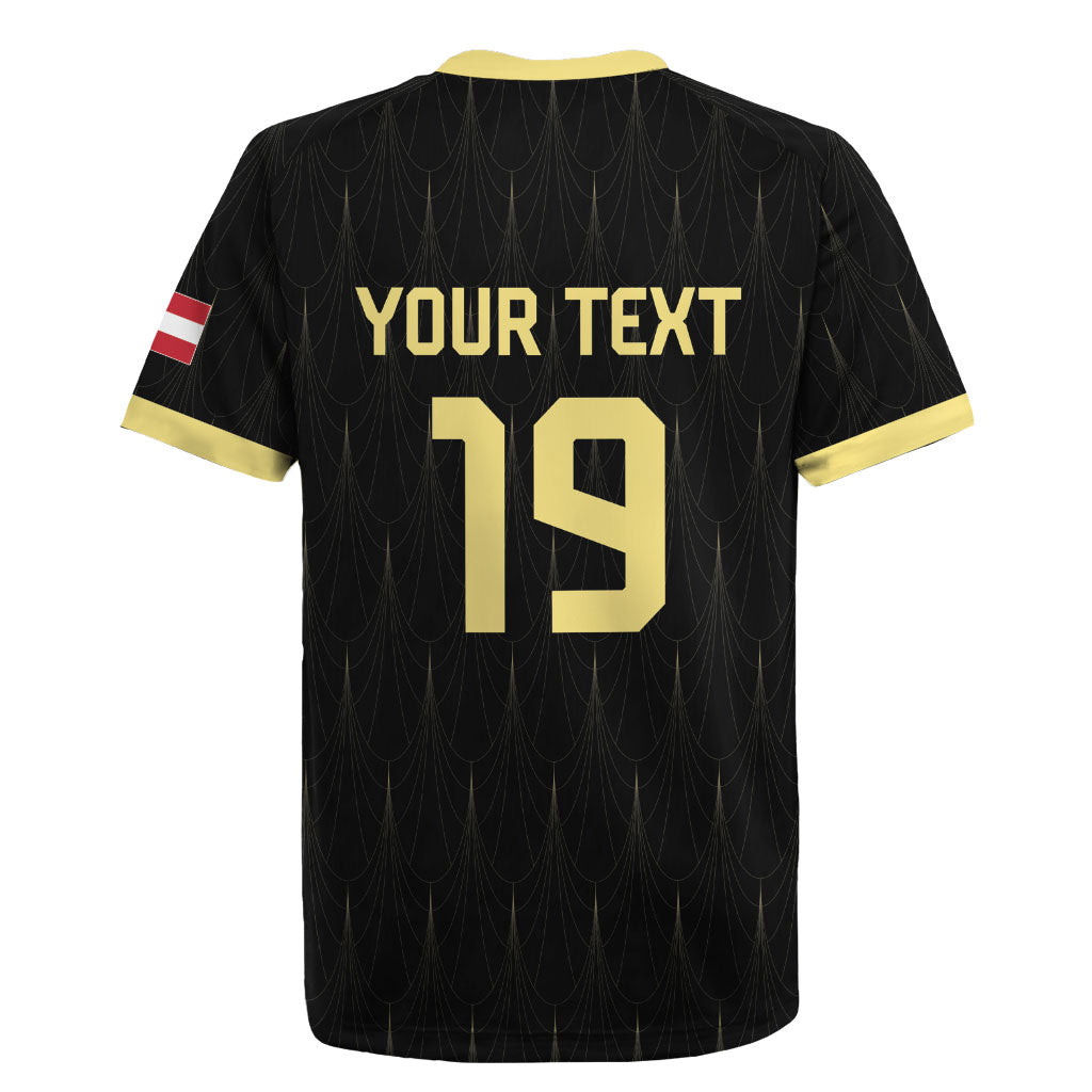 Custom World Football 2026 Austria Rugby Jersey Austrian Eagles Black Glory