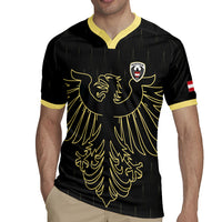 Custom World Football 2026 Austria Rugby Jersey Austrian Eagles Black Glory