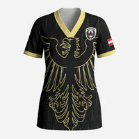 Custom World Football 2026 Austria Scrub Top Austrian Eagles Black Glory