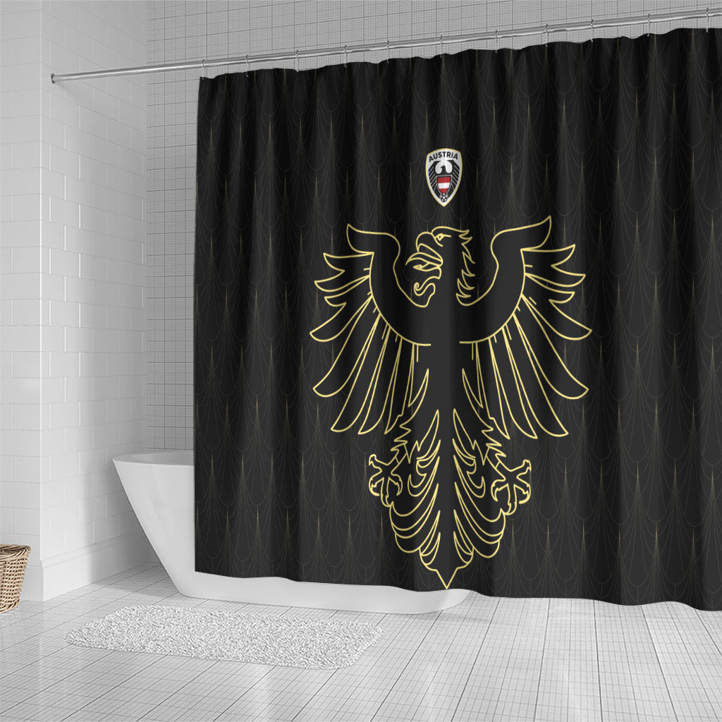 World Football 2026 Austria Shower Curtain Austrian Eagles Black Glory
