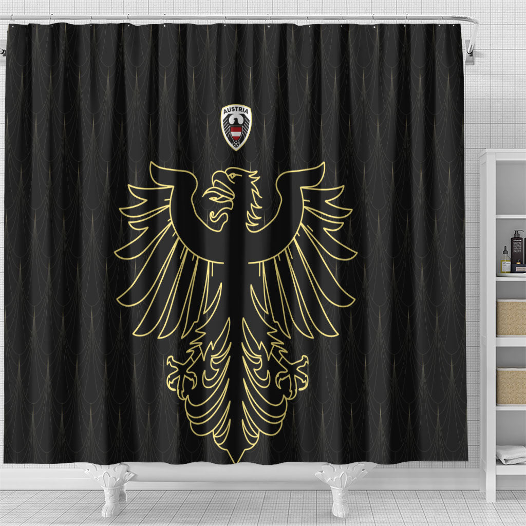 World Football 2026 Austria Shower Curtain Austrian Eagles Black Glory