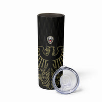 Custom World Football 2026 Austria Skinny Tumbler Austrian Eagles Black Glory