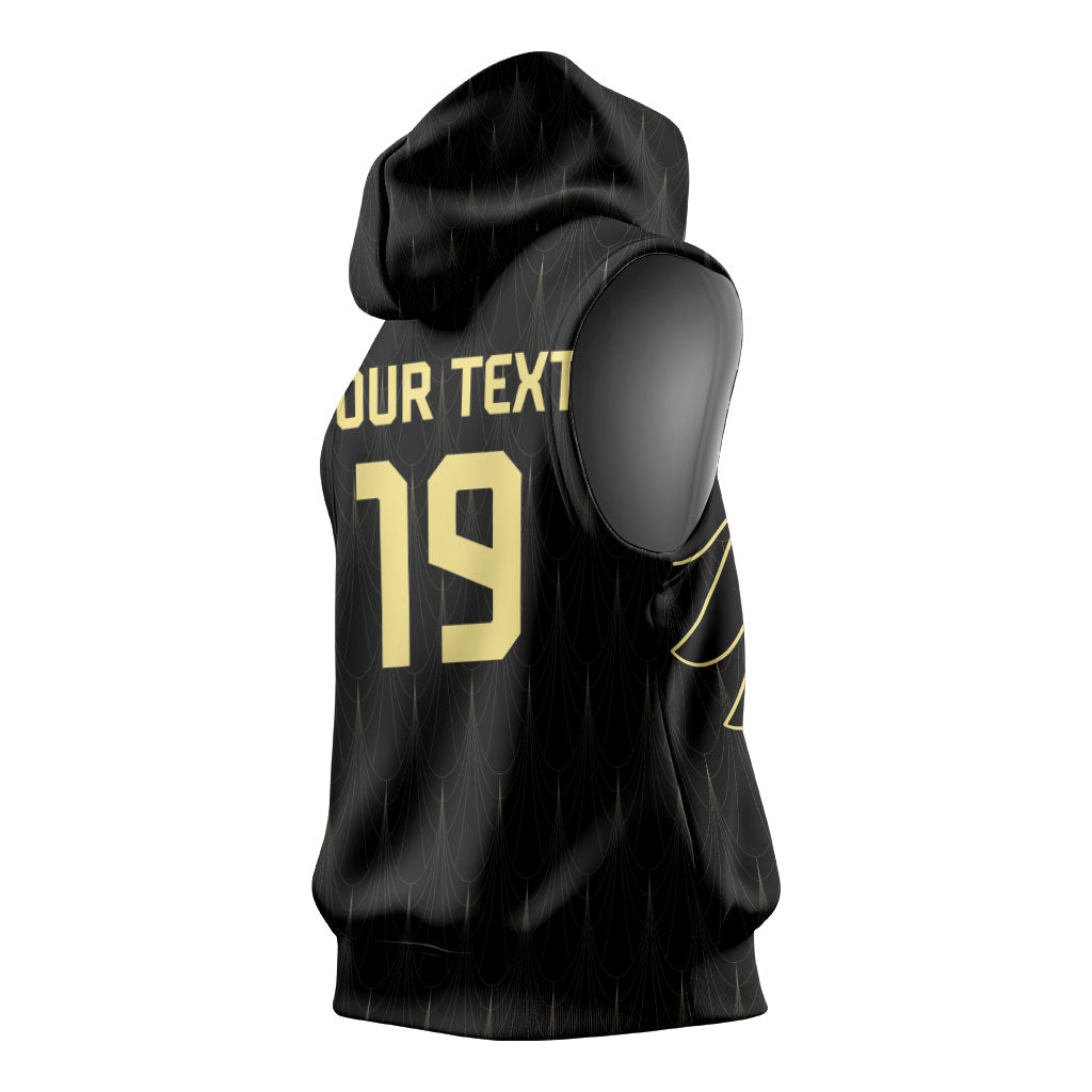 Custom World Football 2026 Austria Sleeveless Hoodie Austrian Eagles Black Glory