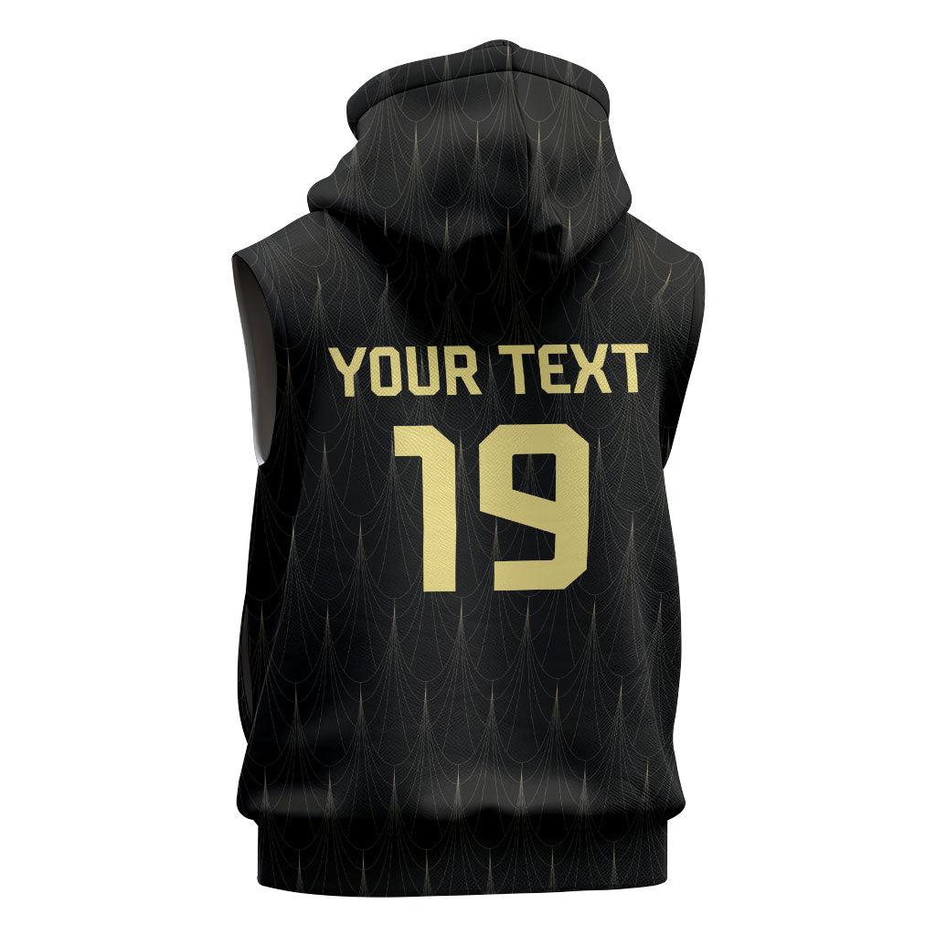 Custom World Football 2026 Austria Sleeveless Zip Hoodie Austrian Eagles Black Glory