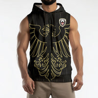 Custom World Football 2026 Austria Sleeveless Zip Hoodie Austrian Eagles Black Glory