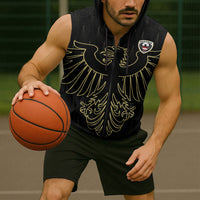 Custom World Football 2026 Austria Sleeveless Zip Hoodie Austrian Eagles Black Glory