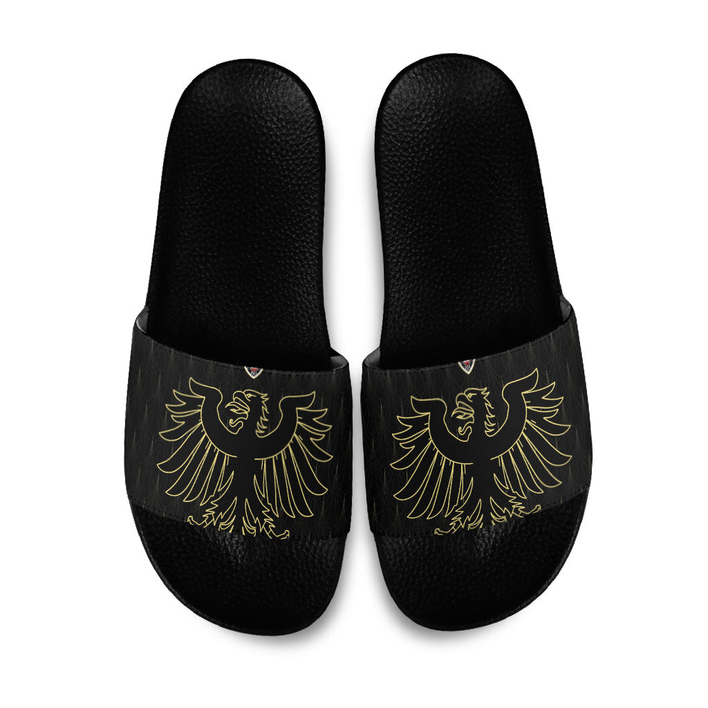 World Football 2026 Austria Slide Sandals Austrian Eagles Black Glory