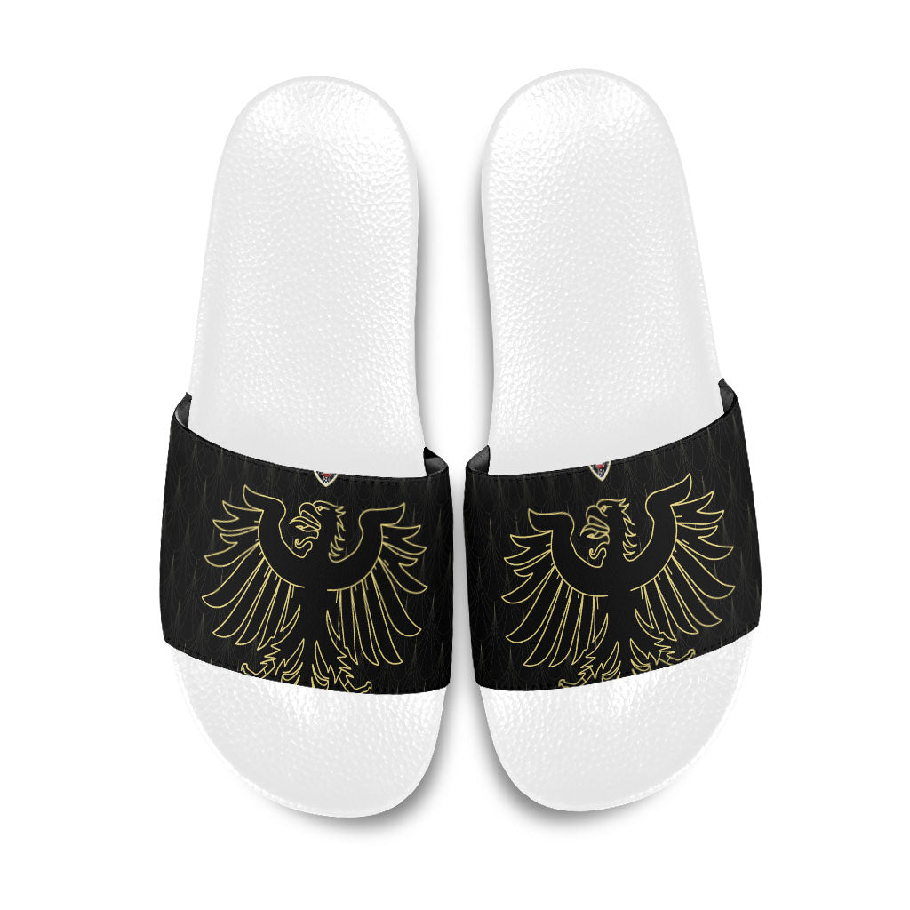 World Football 2026 Austria Slide Sandals Austrian Eagles Black Glory