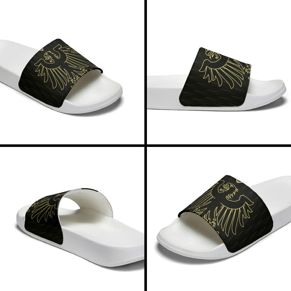 World Football 2026 Austria Slide Sandals Austrian Eagles Black Glory