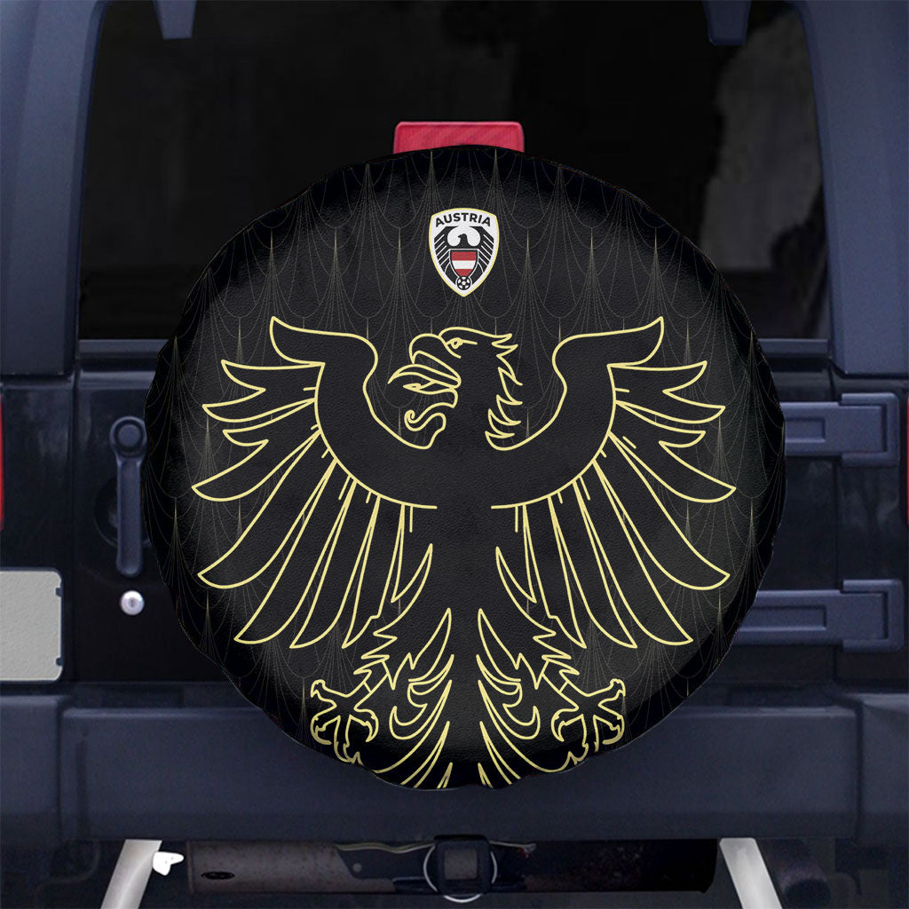 World Football 2026 Austria Spare Tire Cover Austrian Eagles Black Glory