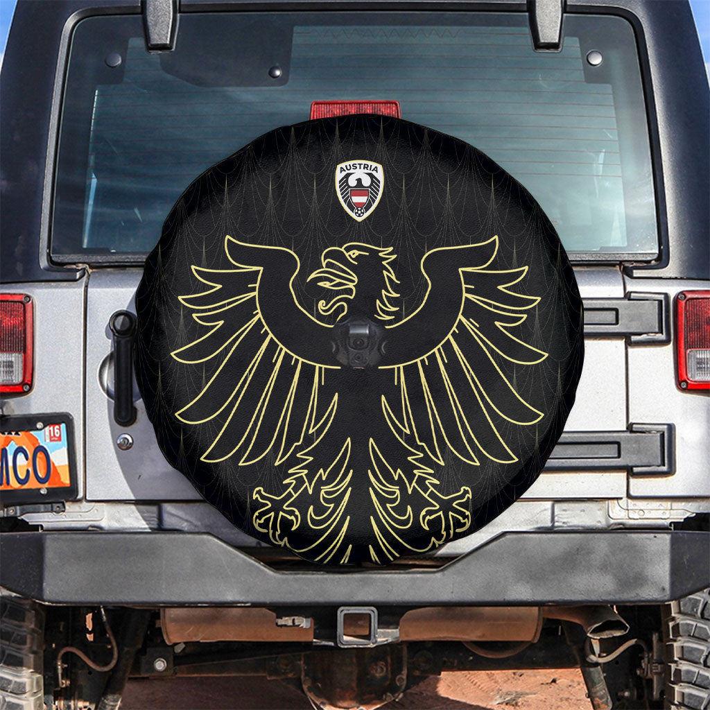 World Football 2026 Austria Spare Tire Cover Austrian Eagles Black Glory