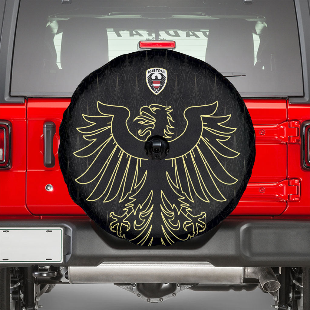 World Football 2026 Austria Spare Tire Cover Austrian Eagles Black Glory