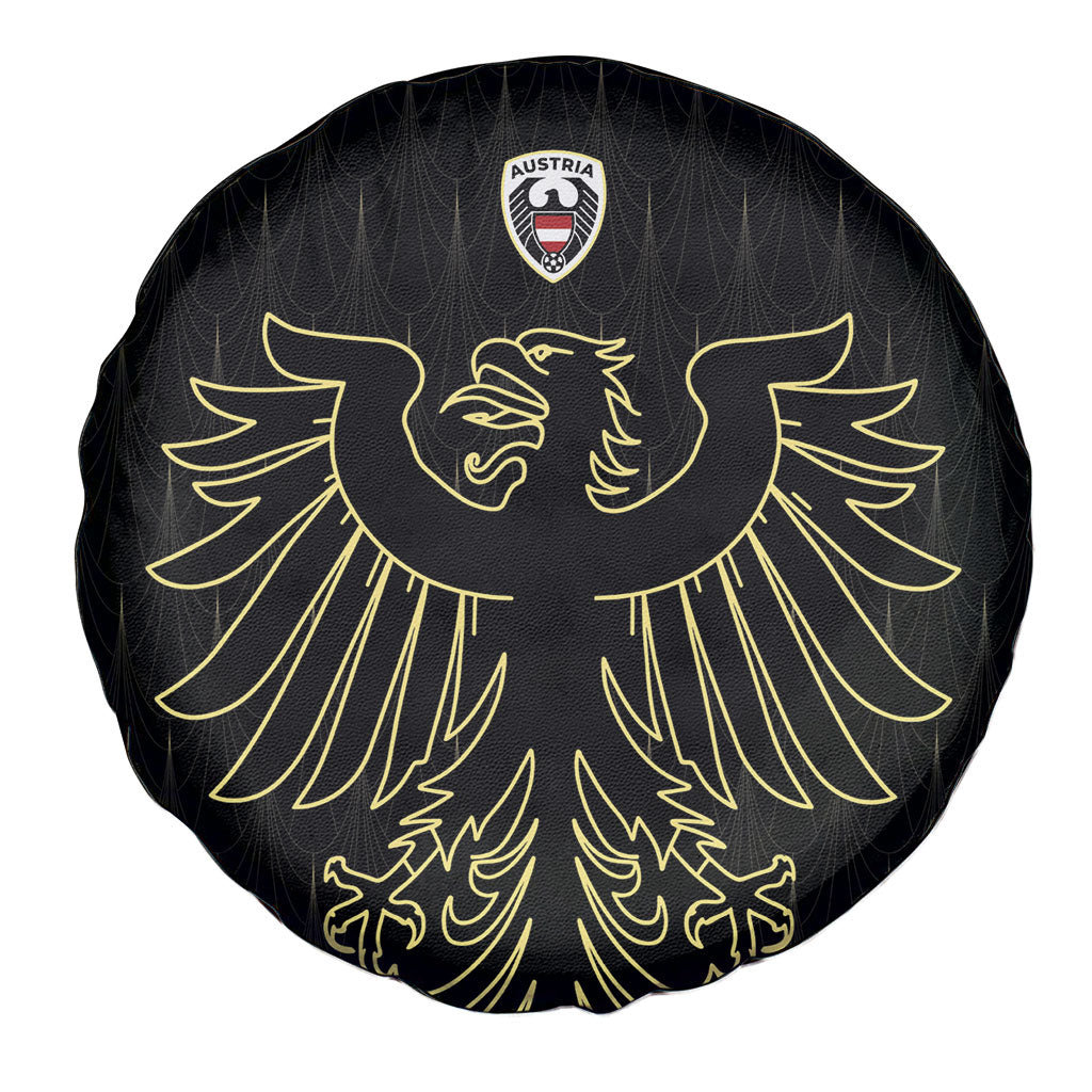 World Football 2026 Austria Spare Tire Cover Austrian Eagles Black Glory