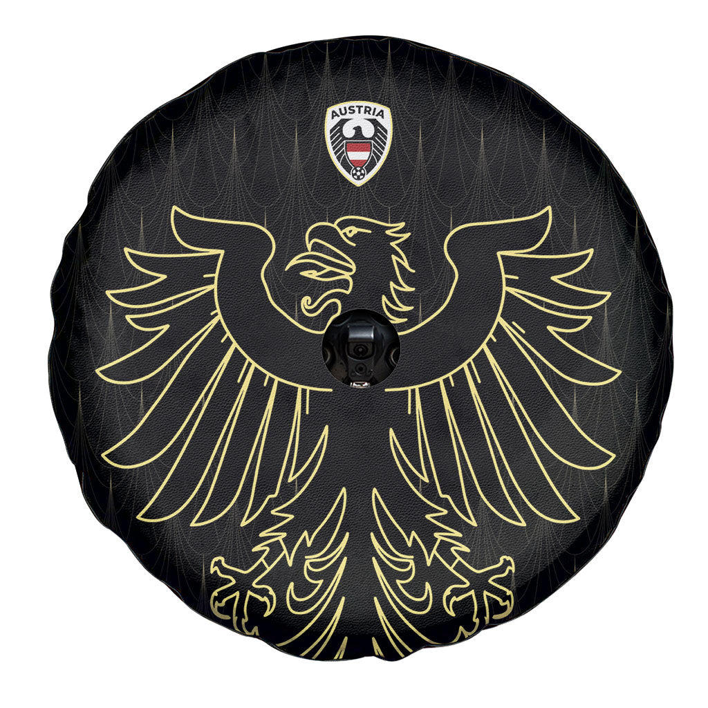 World Football 2026 Austria Spare Tire Cover Austrian Eagles Black Glory
