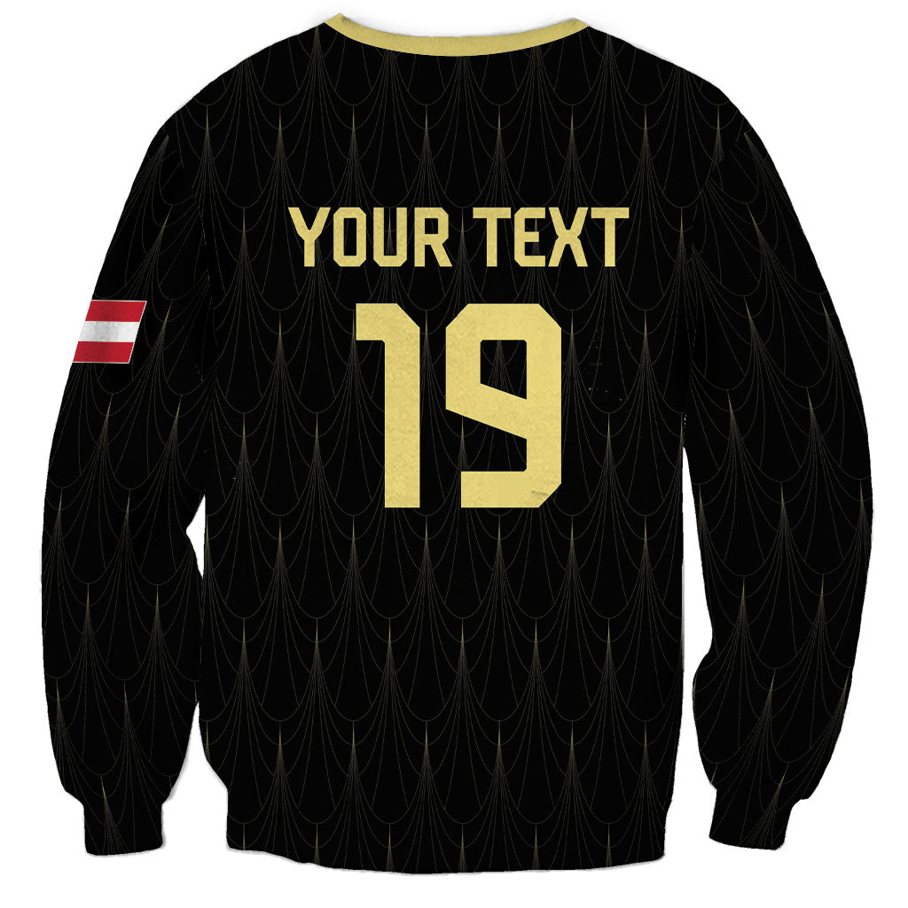 Custom World Football 2026 Austria Sweatshirt Austrian Eagles Black Glory