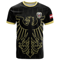 Custom World Football 2026 Austria T Shirt Austrian Eagles Black Glory