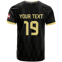 Custom World Football 2026 Austria T Shirt Austrian Eagles Black Glory