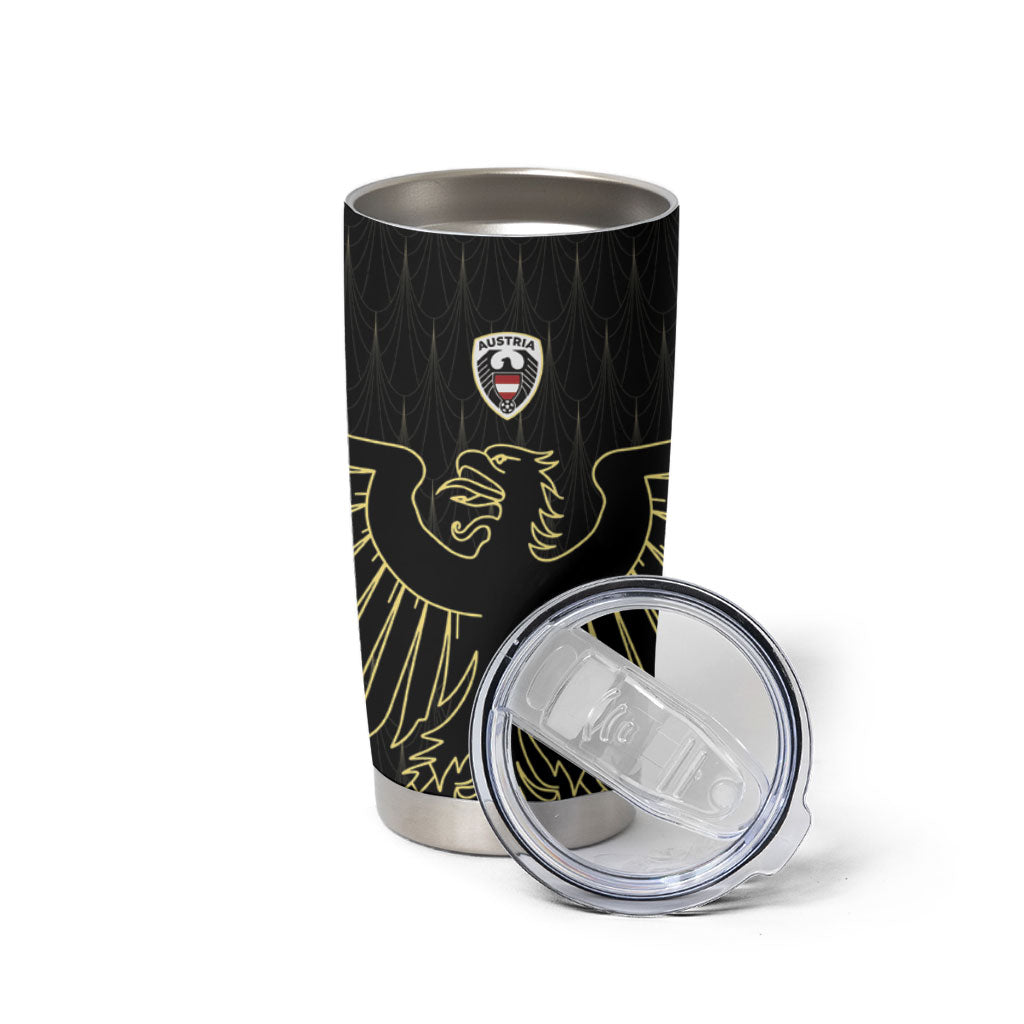 Custom World Football 2026 Austria Tumbler Cup Austrian Eagles Black Glory