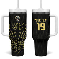 Custom World Football 2026 Austria Tumbler With Handle Austrian Eagles Black Glory