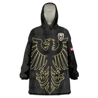 Custom World Football 2026 Austria Wearable Blanket Hoodie Austrian Eagles Black Glory