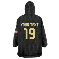 Custom World Football 2026 Austria Wearable Blanket Hoodie Austrian Eagles Black Glory