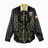 Custom World Football 2026 Austria Women Casual Shirt Austrian Eagles Black Glory