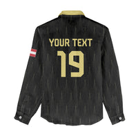 Custom World Football 2026 Austria Women Casual Shirt Austrian Eagles Black Glory