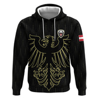 Custom World Football 2026 Austria Zip Hoodie Austrian Eagles Black Glory