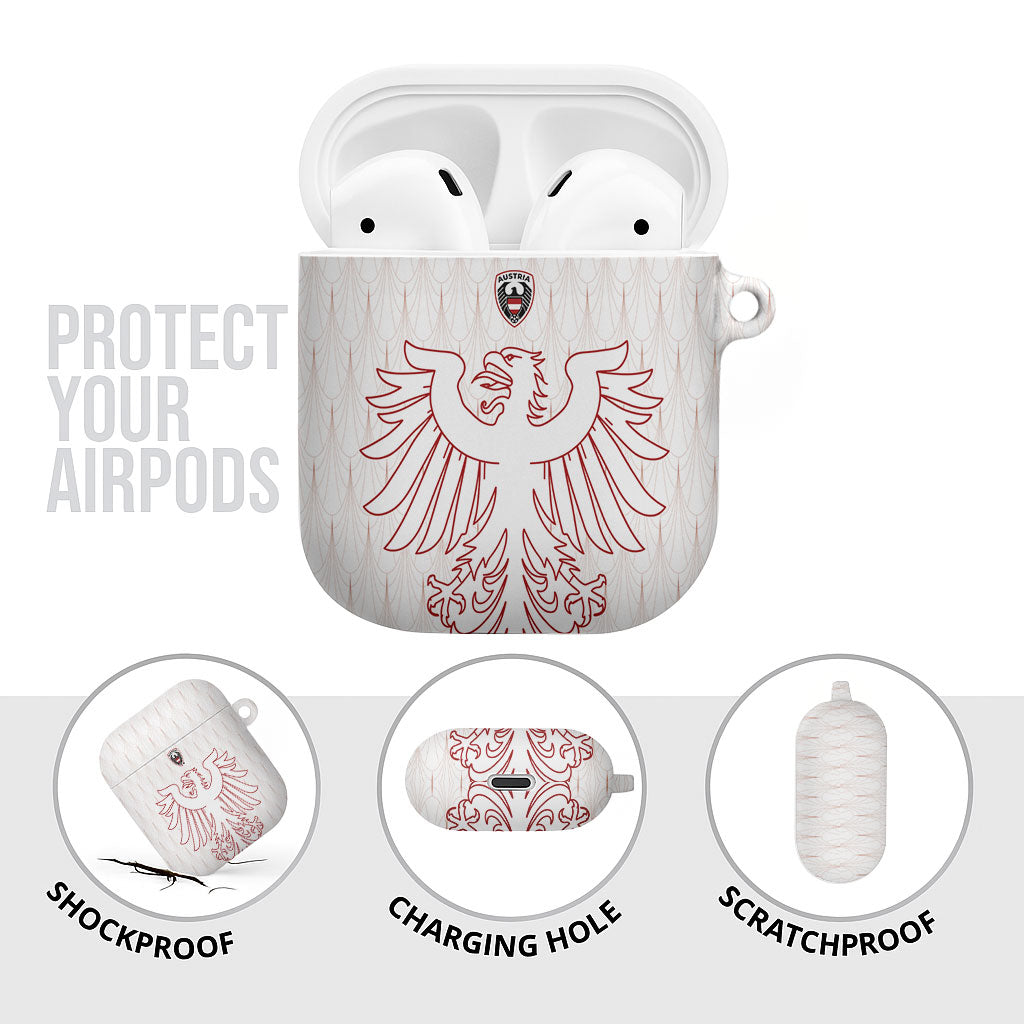 World Football 2026 Austria AirPods Case Austrian Eagles White Glory